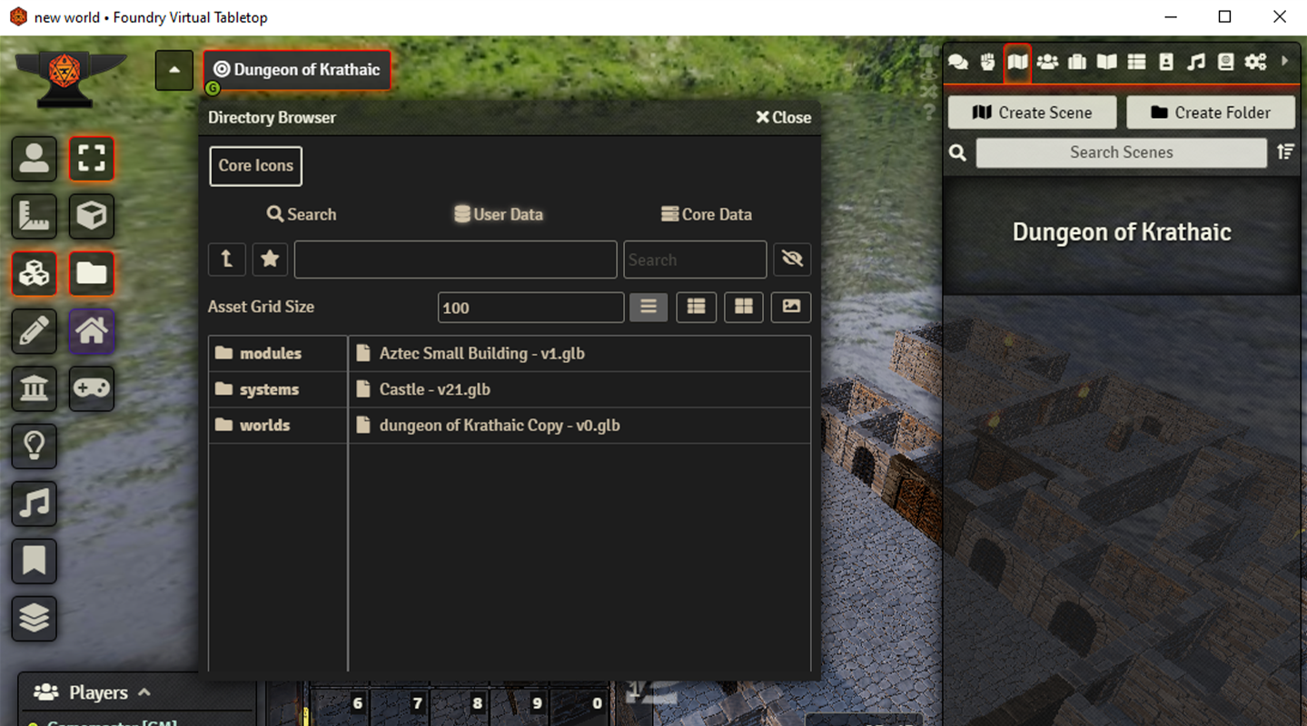 Load GLB file into 3D Canvas for Foundry VTT
