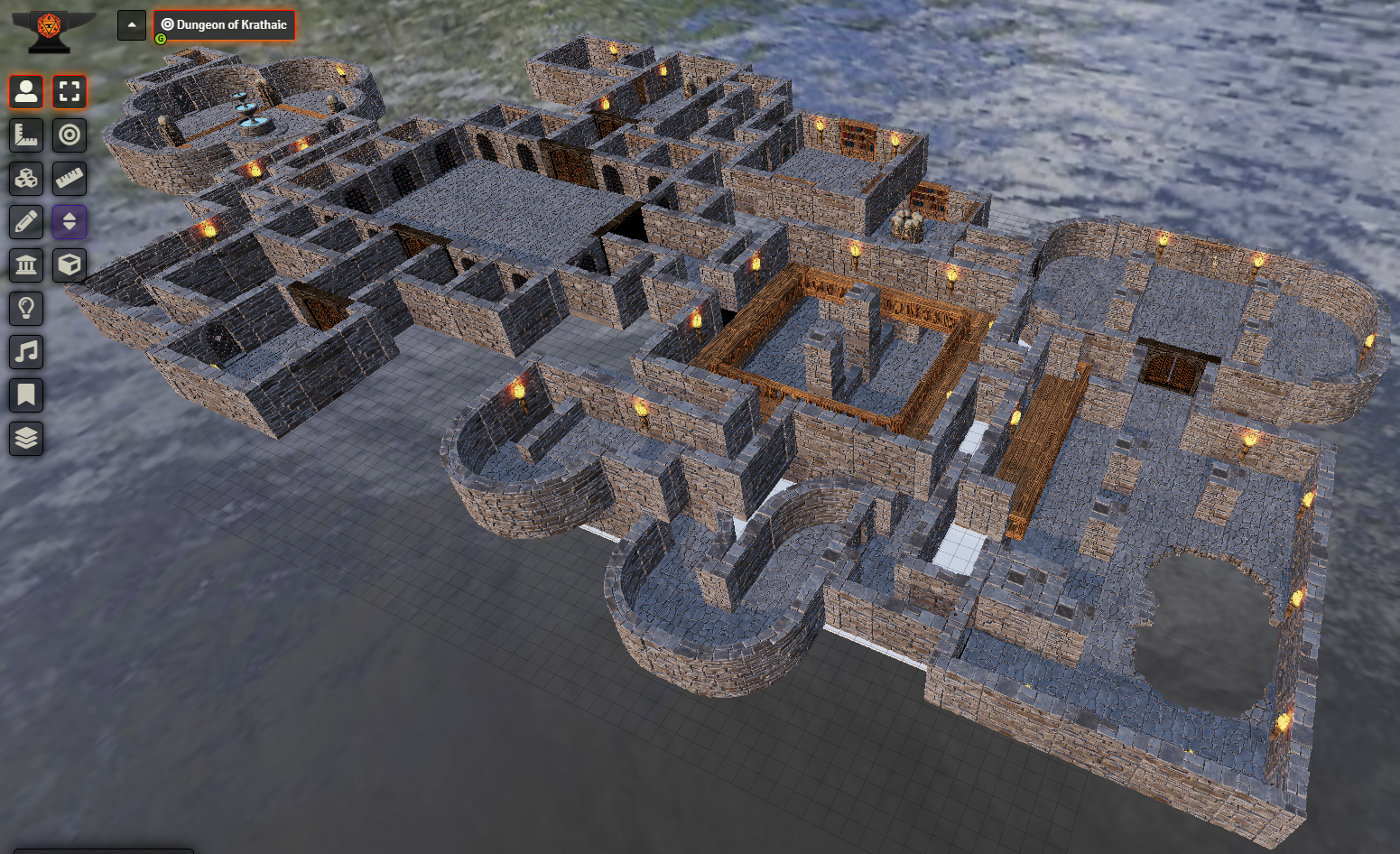 Terrain Tinker map in 3D Canvas in Foundry VTT