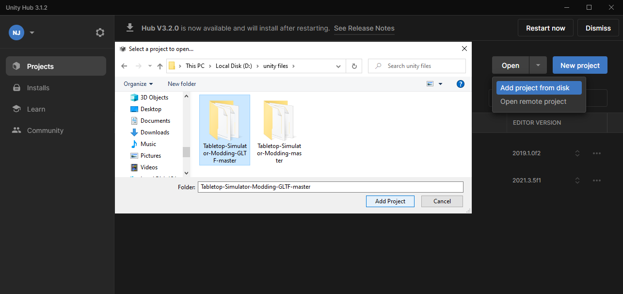 Import GLTF Project for Tabletop Simulator