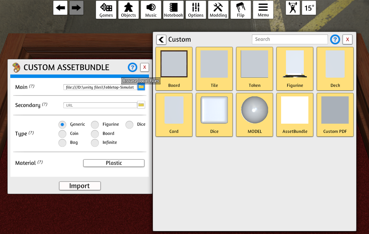 Import GLTF AssetBundle into Tabletop Simulator