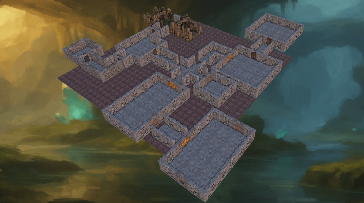 Building modular dungeon terrain for tabletop games