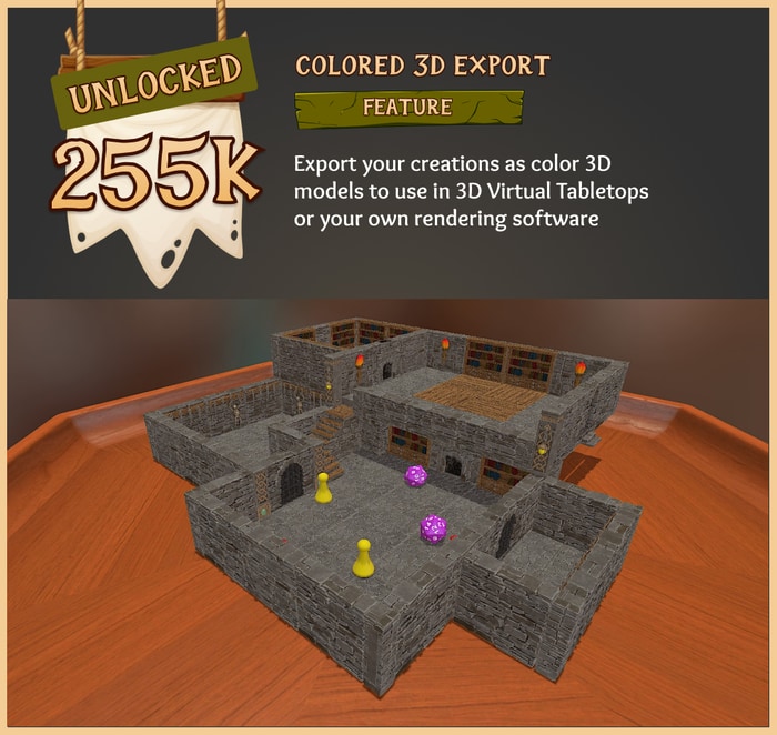 3D Exports for VTTs + rendering, Scatter Placement and more stretch goals!